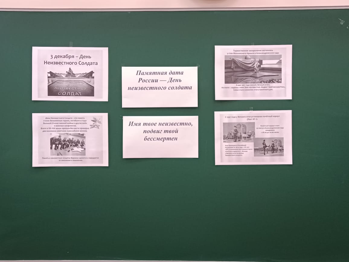 3 декабря День неизвестного солдата.